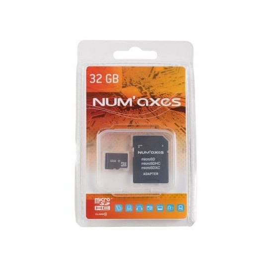 32 GB micro SDHC card class 10 with adapter
