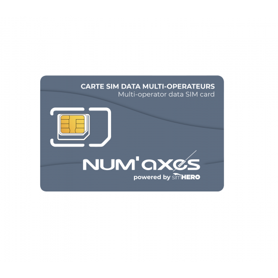 Carte SIM data multi-opérateurs NUM'AXES pour objets connectés