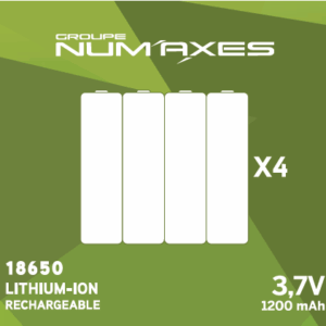 Boite de 4 batteries Li-ion 18650 Groupe NUMAXES